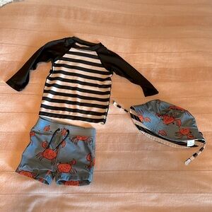 Tea Collection Swim set. 9-12 months.
